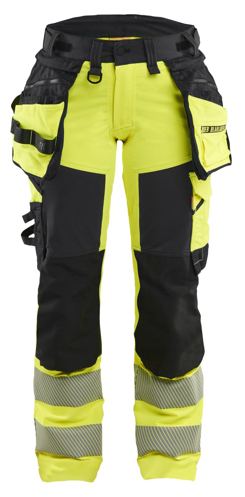 Blaklader High Vis Dames Werkbroeken 70221648 4-weg stretch HiVis fluo geel-zwart(3399)