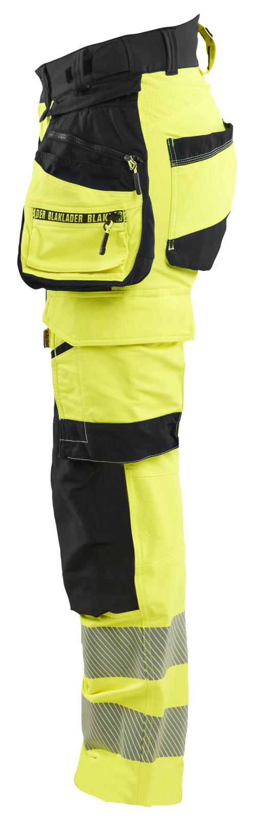 Blaklader High Vis Dames Werkbroeken 70221648 4-weg stretch HiVis fluo geel-zwart(3399)