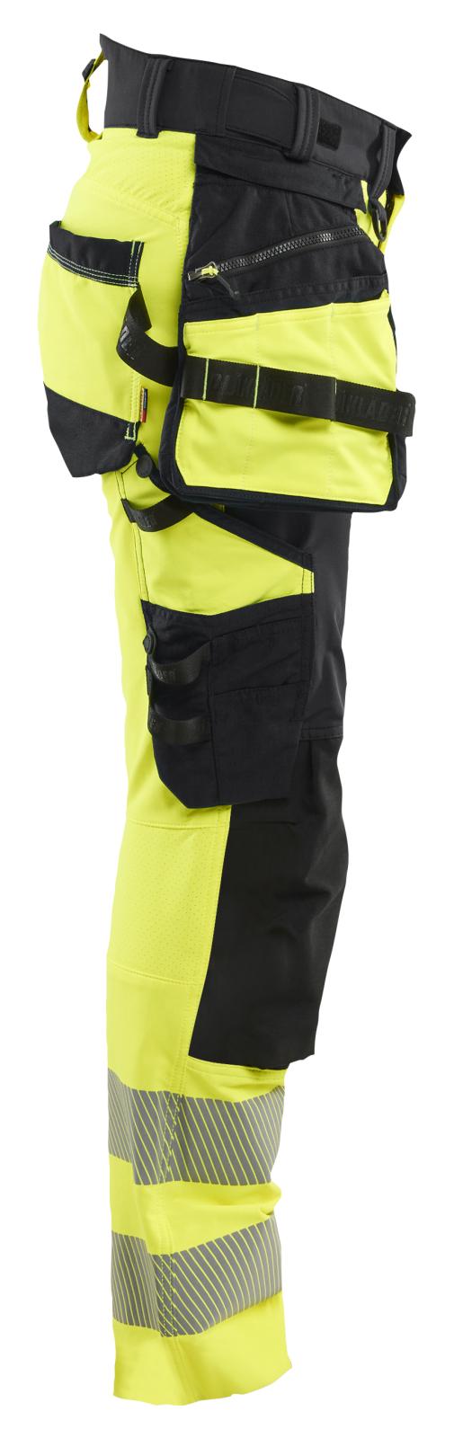 Blaklader High Vis Dames Werkbroeken 70221648 4-weg stretch HiVis fluo geel-zwart(3399)