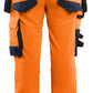 Blaklader High Vis 4-weg stretch Dames Werkbroeken 70221648 HiVis fluo oranje-marineblauw(5389)