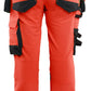 Blaklader High Vis 4-weg stretch Dames Werkbroeken 70221648 HiVis fluo rood-zwart(5599)