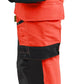 Blaklader High Vis Dames Werkbroeken 70221648 4-weg stretch HiVis fluo rood-zwart(5599)