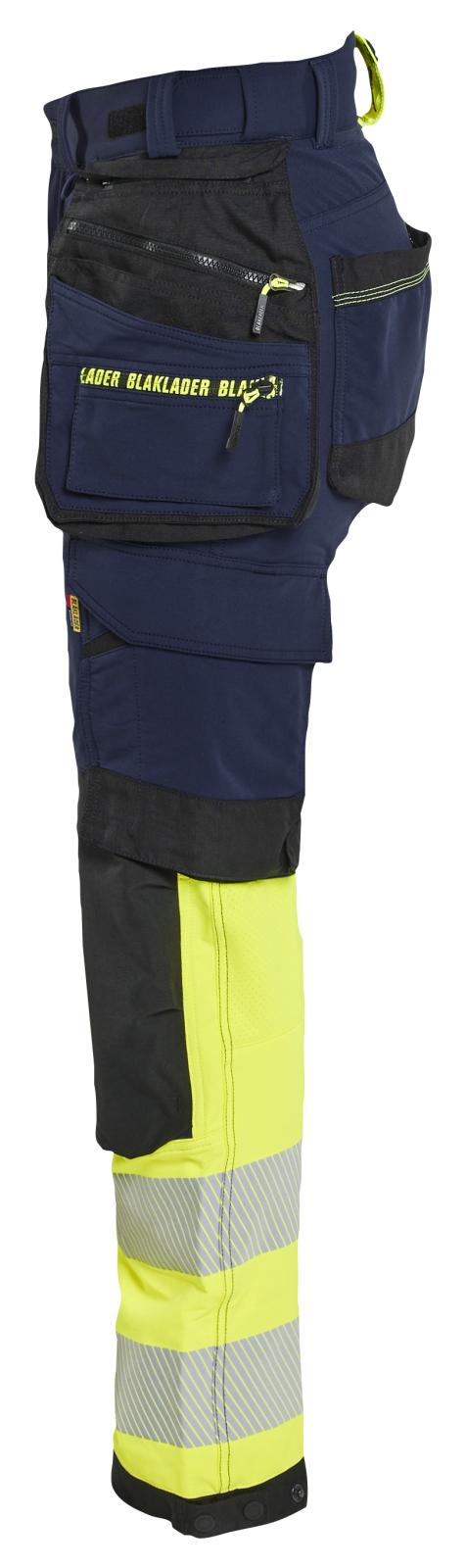 Blaklader High Vis Dames Werkbroeken 70251648 4-weg stretch HiVis marineblauw-fluo geel(8933)