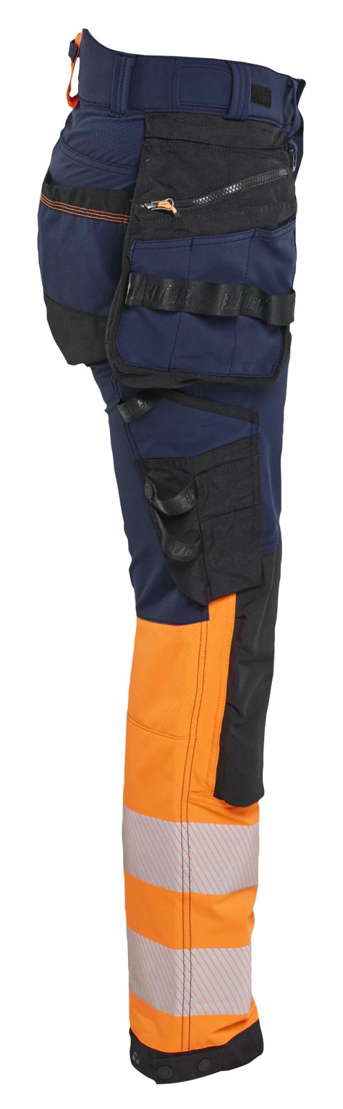 Blaklader High Vis Dames Werkbroeken 70251648 4-weg stretch HiVis marineblauw-oranje(8953)