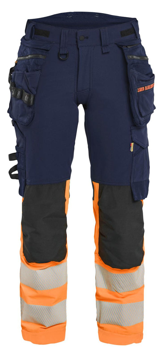 Blaklader High Vis Dames Werkbroeken 70251648 4-weg stretch HiVis marineblauw-oranje(8953)