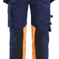 Blaklader Dames High Vis Werkbroek 70301149 Stretch gereedschapszakken HiVis marineblauw-oranje(8953)