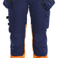 Blaklader Dames High Vis Werkbroek 70301149 Stretch met gereedschapszakken marineblauw-oranje(8953)