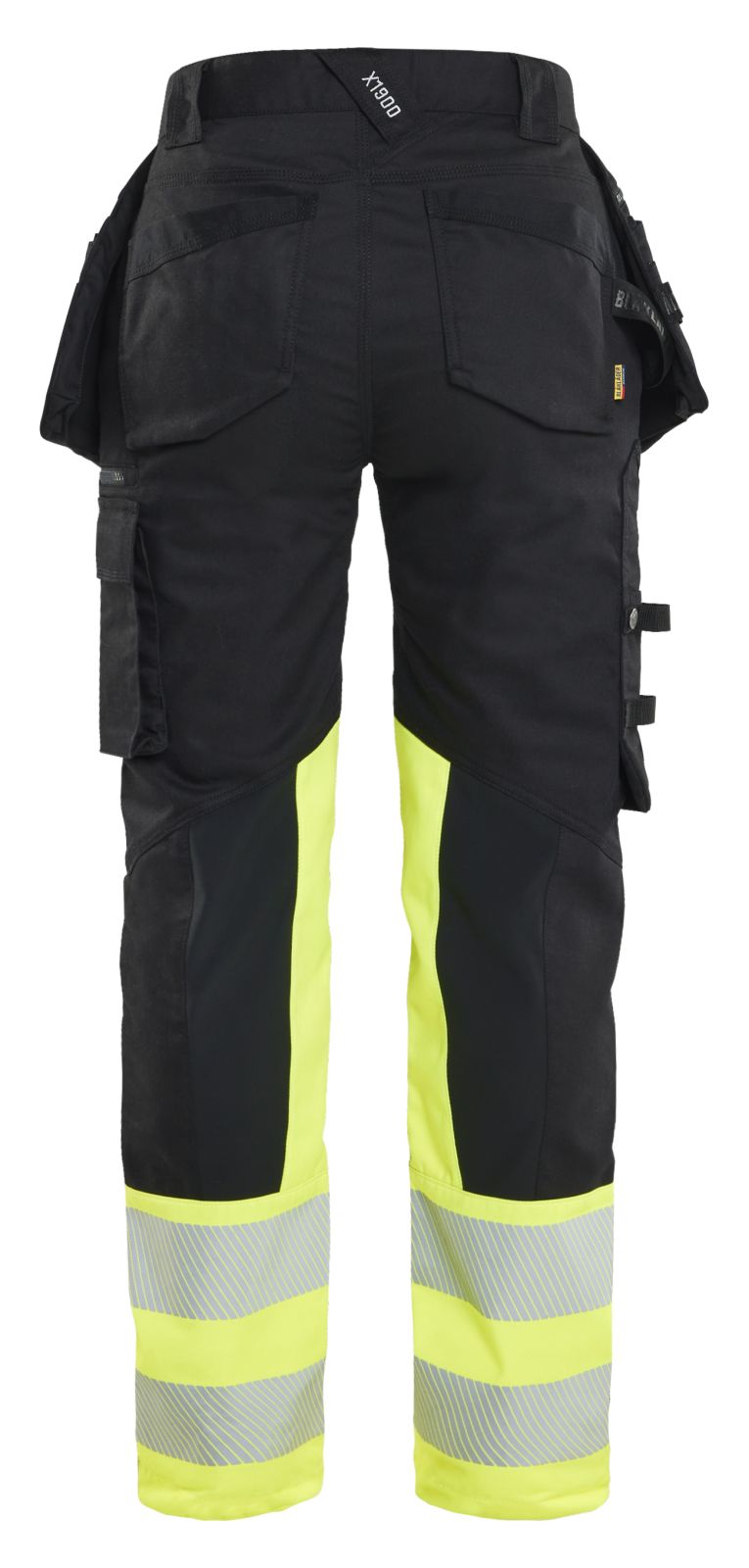 Blaklader Dames High Vis Werkbroek 70301149 Stretch gereedschapszakken HiVis zwart-fluo geel(9933)