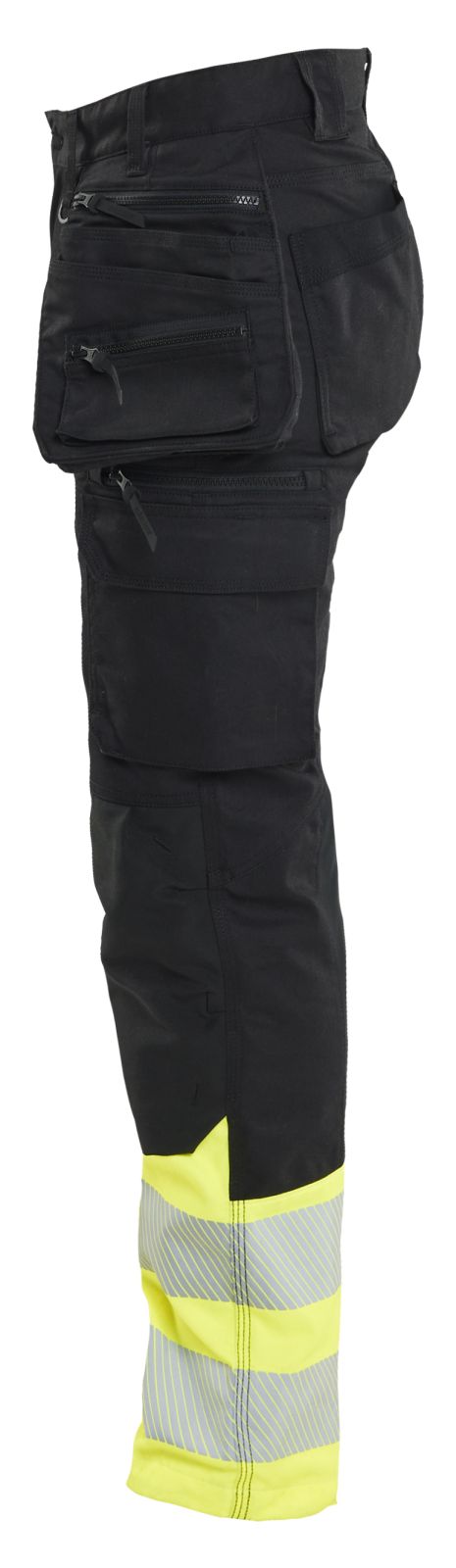 Blaklader Dames High Vis Werkbroek 70301149 Stretch gereedschapszakken HiVis zwart-fluo geel(9933)
