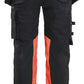 Blaklader Dames High Vis Werkbroek 70301149 Stretch gereedschapszakken HiVis zwart-fluo rood(9955)