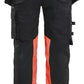 Blaklader Dames High Vis Werkbroek 70301149 Stretch gereedschapszakken HiVis zwart-fluo rood(9955)