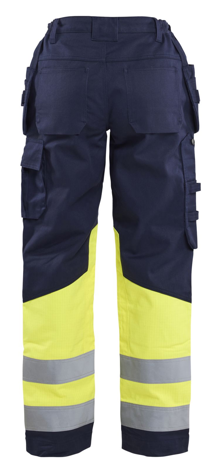 Blaklader Vlamvertragend Dames Multinorm Werkbroek 70811514 gereedschapszakken marineblauw-fluo geel(8933)