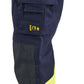 Blaklader Vlamvertragend Dames Multinorm Werkbroek 70811514 gereedschapszakken marineblauw-fluo geel(8933)
