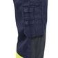 Blaklader Vlamvertragend Dames Multinorm Werkbroek 70811514 gereedschapszakken marineblauw-fluo geel(8933)