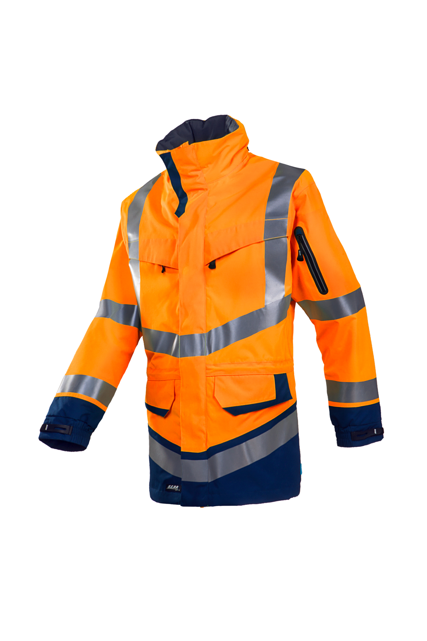 Sioen Jassen Windsor HiVis Inrits-systeem fluo oranje-marineblauw