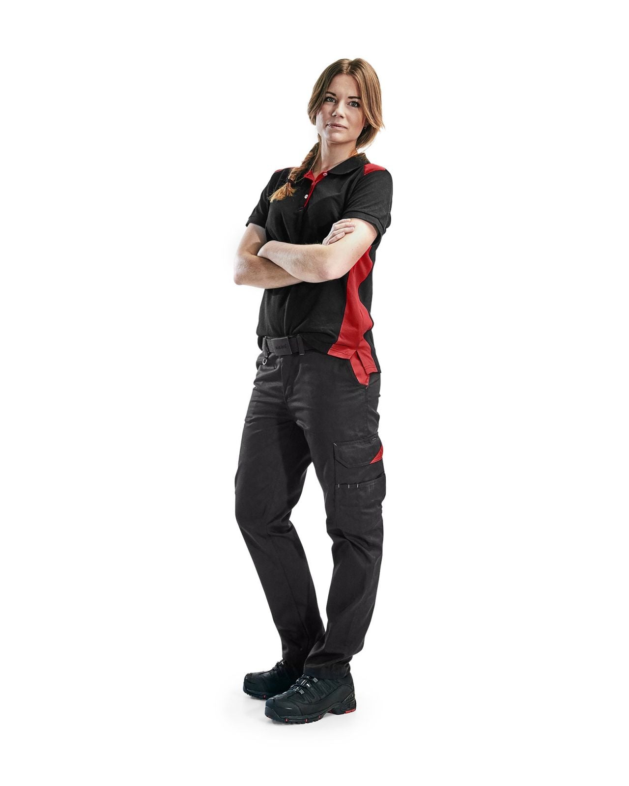 Blaklader Broeken 71041800 zwart-rood(9956)