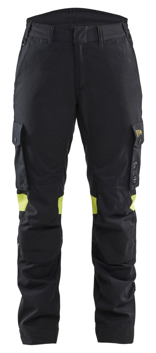 Blaklader High Vis Dames Werkbroeken 71071512 4-weg stretch zwart-fluo geel(9933)