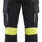 Blaklader High Vis Dames Werkbroeken 71071512 4-weg stretch zwart-fluo geel(9933)