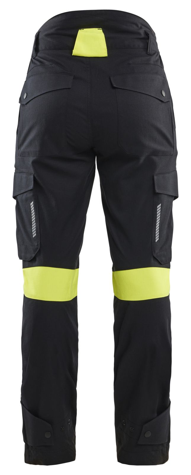 Blaklader High Vis Dames Werkbroeken 71071512 4-weg stretch zwart-fluo geel(9933)