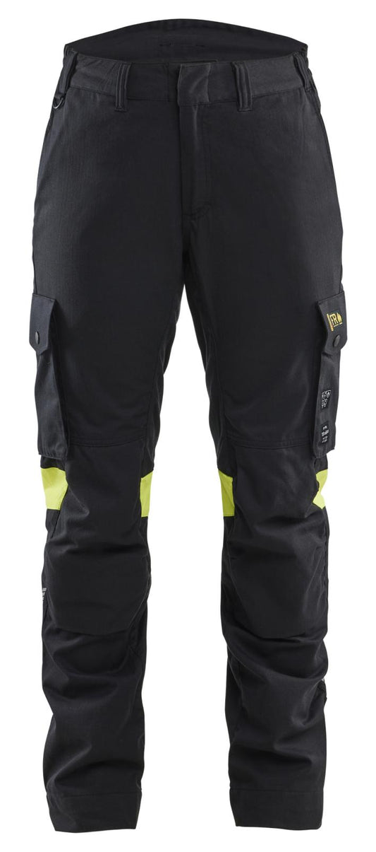 Blaklader High Vis Dames Werkbroeken 71071512 4-weg stretch zwart-fluo geel(9933)