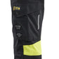 Blaklader High Vis Dames Werkbroeken 71071512 4-weg stretch zwart-fluo geel(9933)