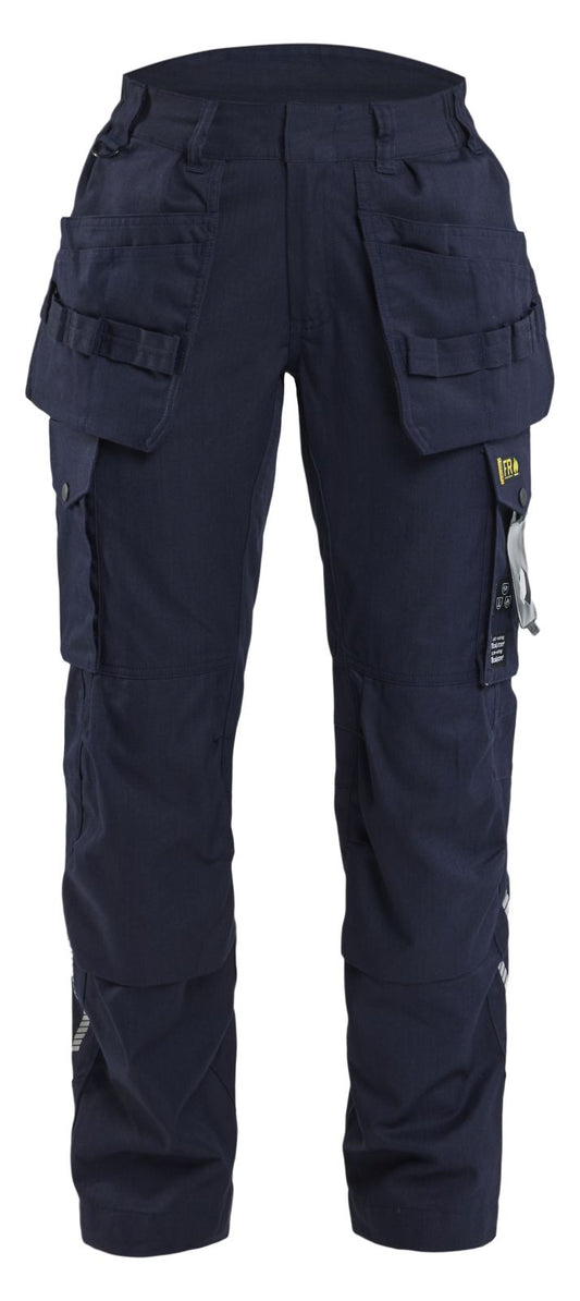 Blaklader Vlamvertragend Dames Multinorm Werkbroek 71081512 inherent vlamwerend antistatisch gereedschapszakken marineblauw(8900)
