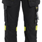 Blaklader High Vis Dames Werkbroeken 71081512 4-weg stretch zwart-fluo geel(9933)