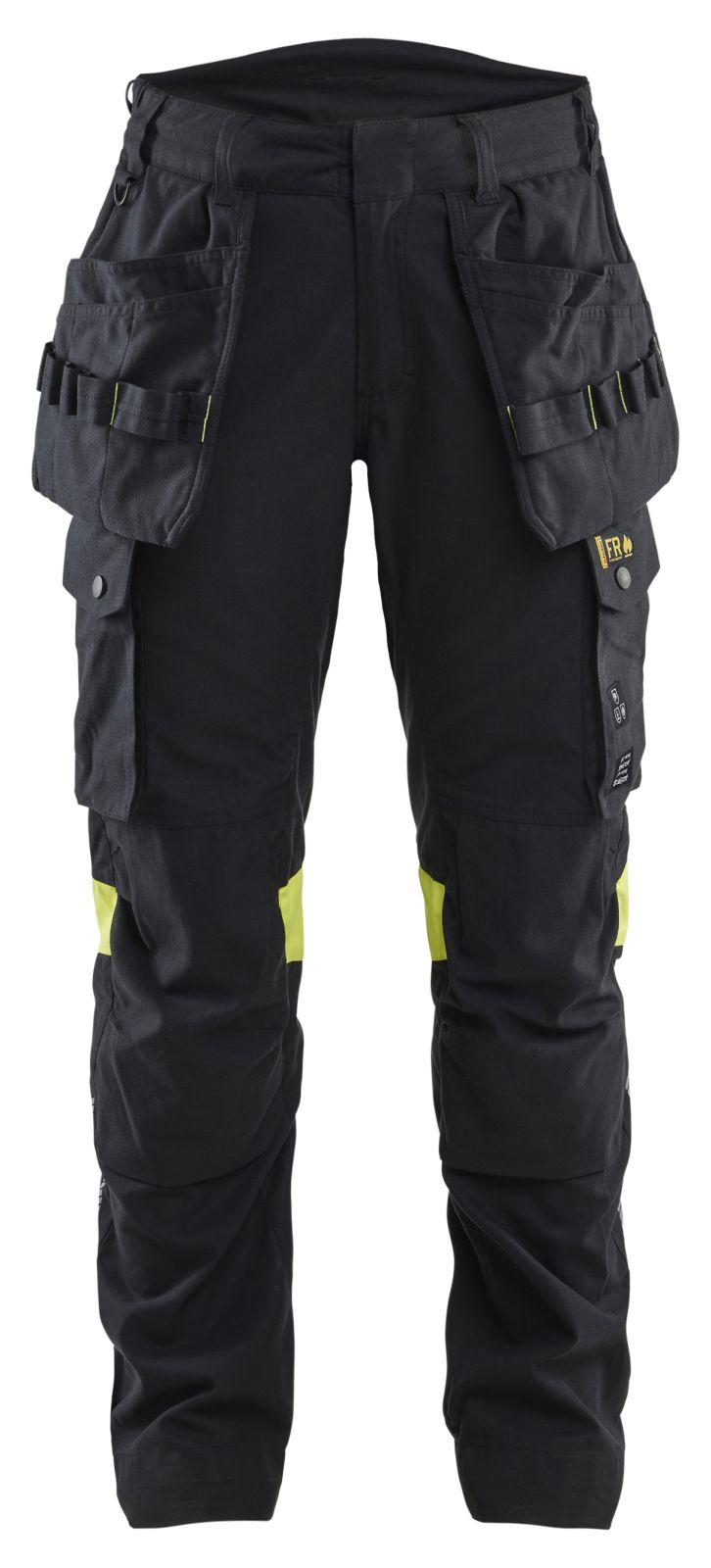 Blaklader High Vis 4-weg stretch Dames Werkbroeken 71081512 zwart-fluo geel(9933)