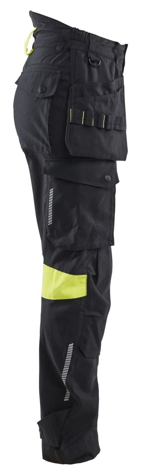 Blaklader High Vis 4-weg stretch Dames Werkbroeken 71081512 zwart-fluo geel(9933)