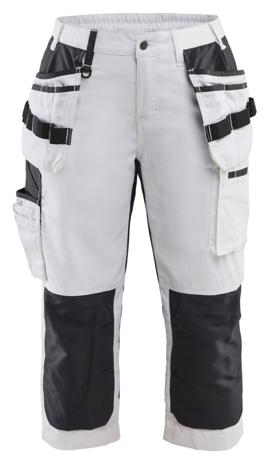 Blaklader Stukadoors/Schilders X1900 Dames piraatbroeken 71091310 schilders stretch wit-zwart(1099)