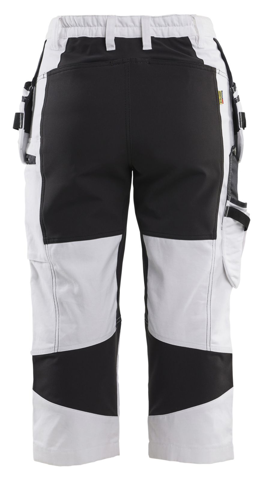 Blaklader Stukadoors/Schilders X1900 Dames piraatbroeken 71091310 schilders stretch wit-zwart(1099)