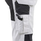 Blaklader Stukadoors/Schilders X1900 Dames piraatbroeken 71091310 schilders stretch wit-zwart(1099)