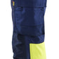 Blaklader High Vis Werkbroeken 71142513 dames HiVis waterdicht marineblauw-fluo geel(8933)