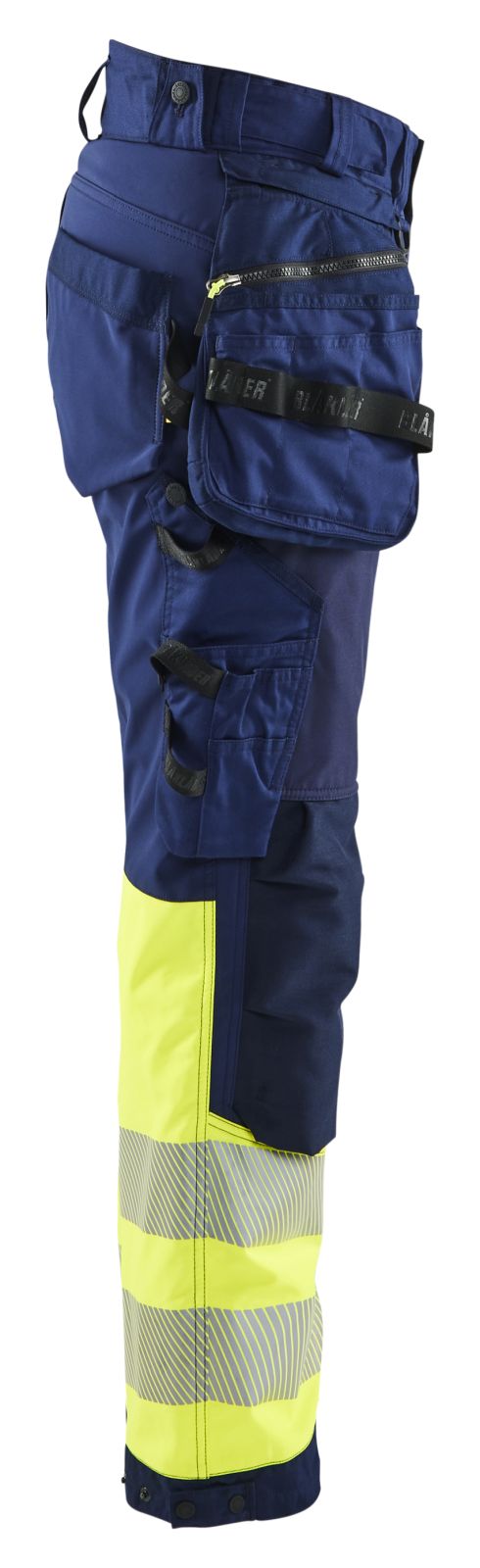 Blaklader High Vis Werkbroeken 71142513 dames HiVis waterdicht marineblauw-fluo geel(8933)