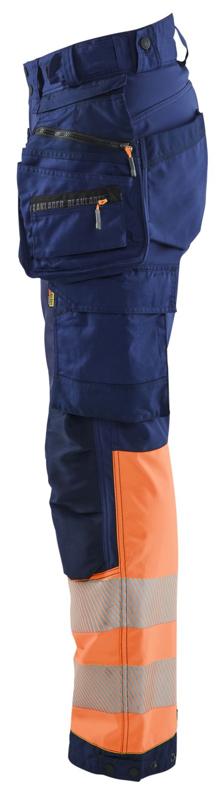 Blaklader High Vis Werkbroeken 71142513 dames HiVis waterdicht marineblauw-oranje(8953)