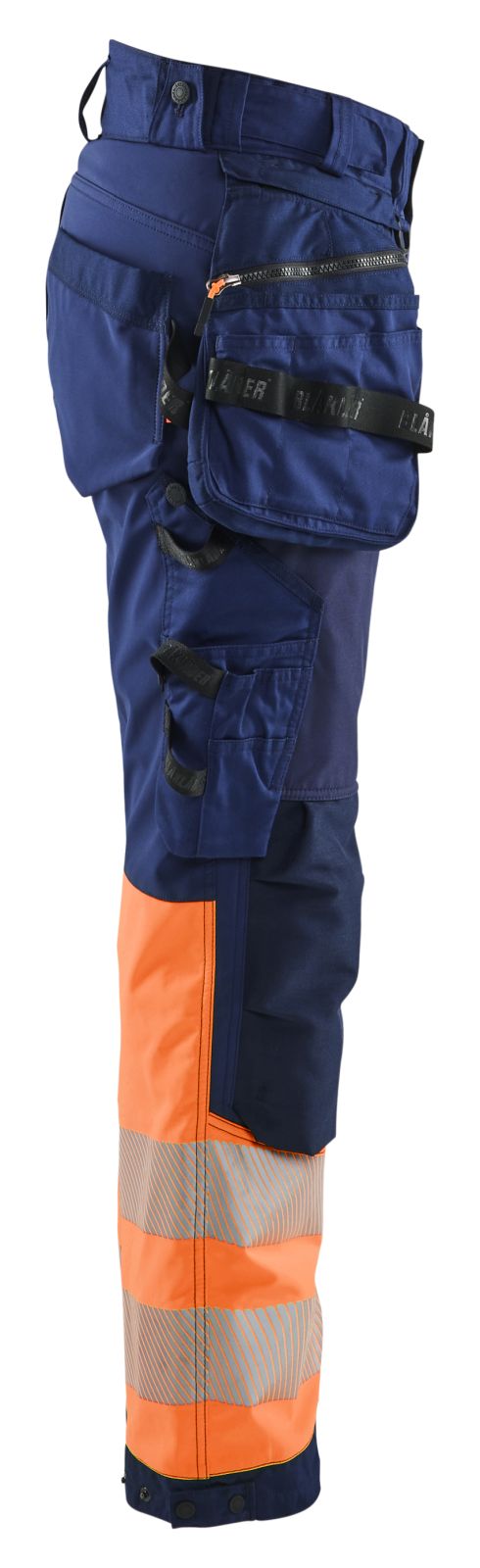 Blaklader High Vis Werkbroeken 71142513 dames HiVis waterdicht marineblauw-oranje(8953)