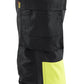 Blaklader High Vis Werkbroeken 71142513 dames HiVis waterdicht zwart-fluo geel(9933)