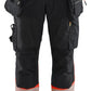 Blaklader High Vis Werkbroeken 71142513 dames HiVis waterdicht zwart-fluo rood(9955)