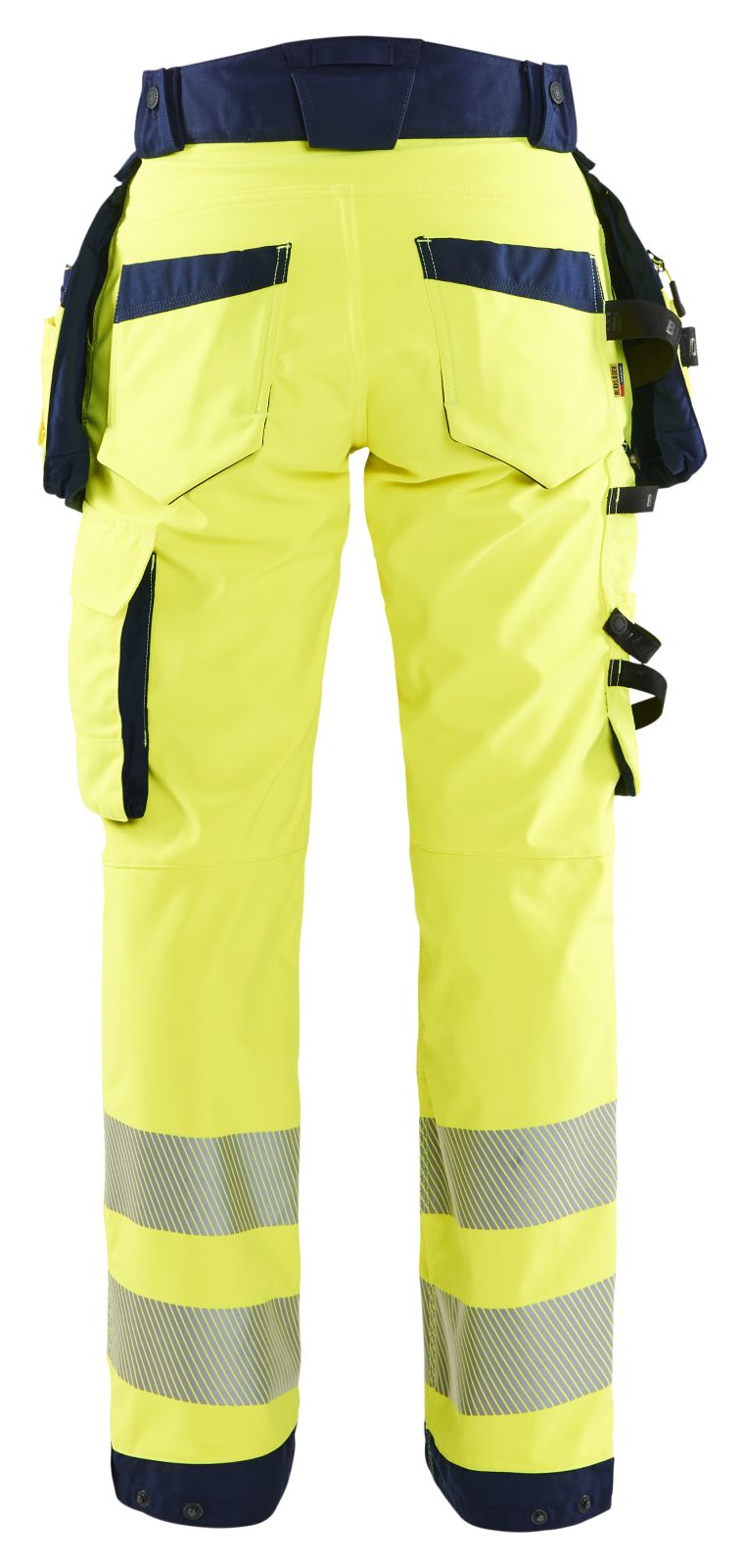 Blaklader High Vis Werkbroeken 71182513 dames softshell HiVis waterdicht fluo geel-marineblauw(3389)