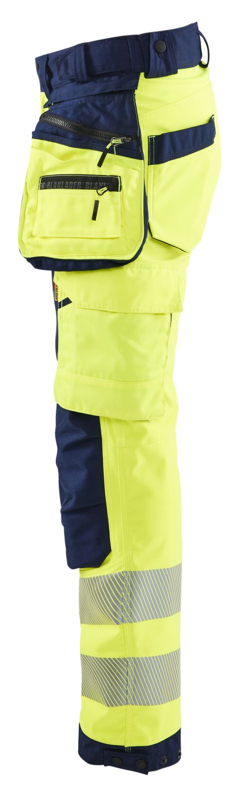 Blaklader High Vis Werkbroeken 71182513 dames softshell HiVis waterdicht fluo geel-marineblauw(3389)