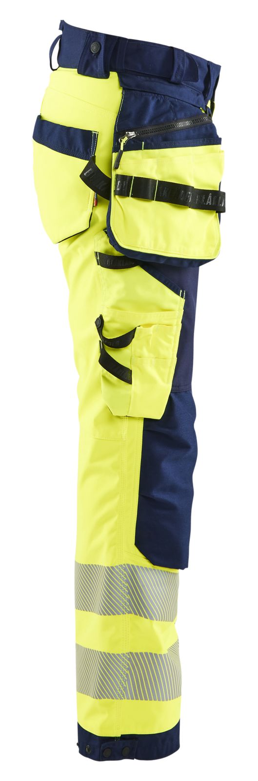 Blaklader High Vis Werkbroeken 71182513 dames softshell HiVis waterdicht fluo geel-marineblauw(3389)