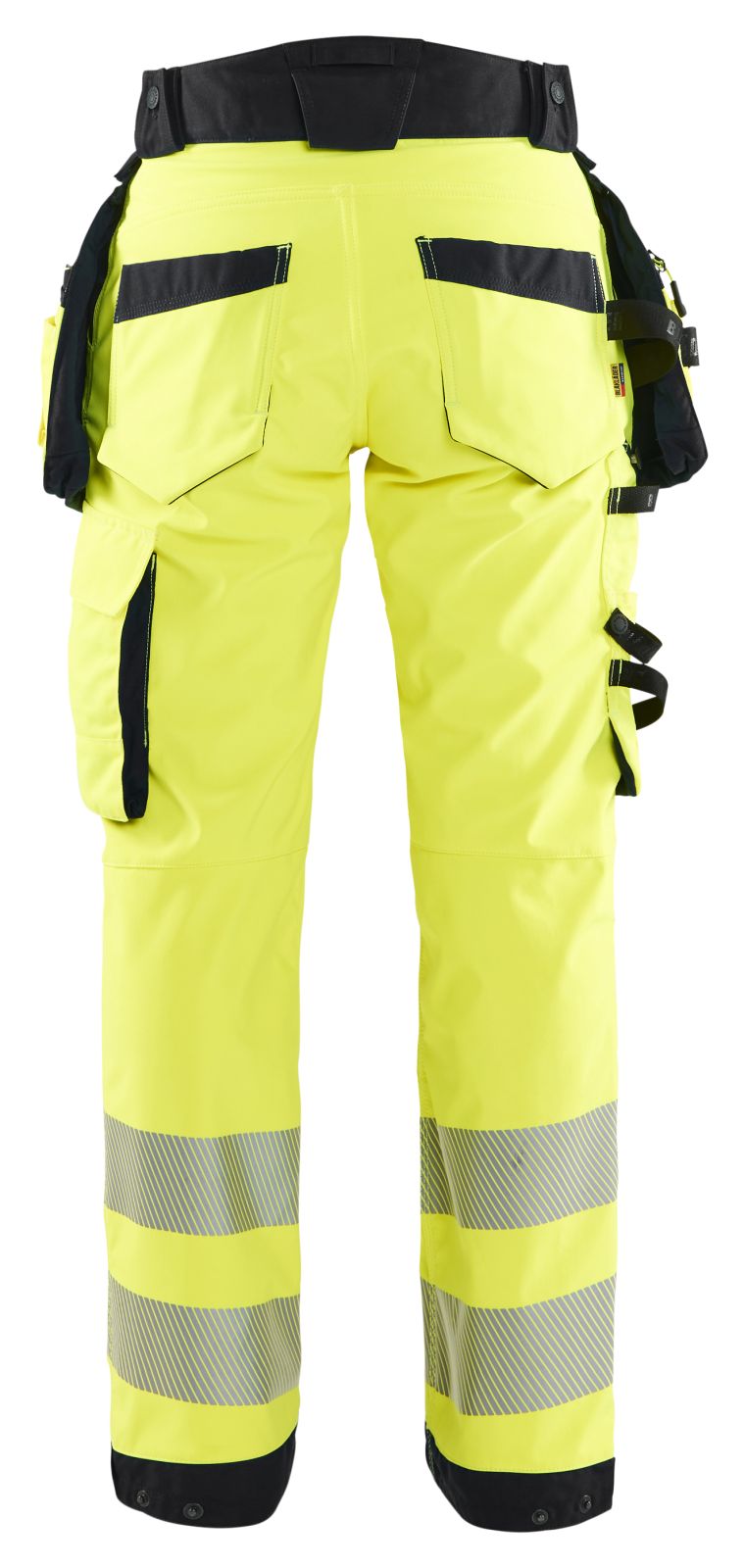Blaklader High Vis Werkbroeken 71182513 dames softshell HiVis waterdicht fluo geel-zwart(3399)