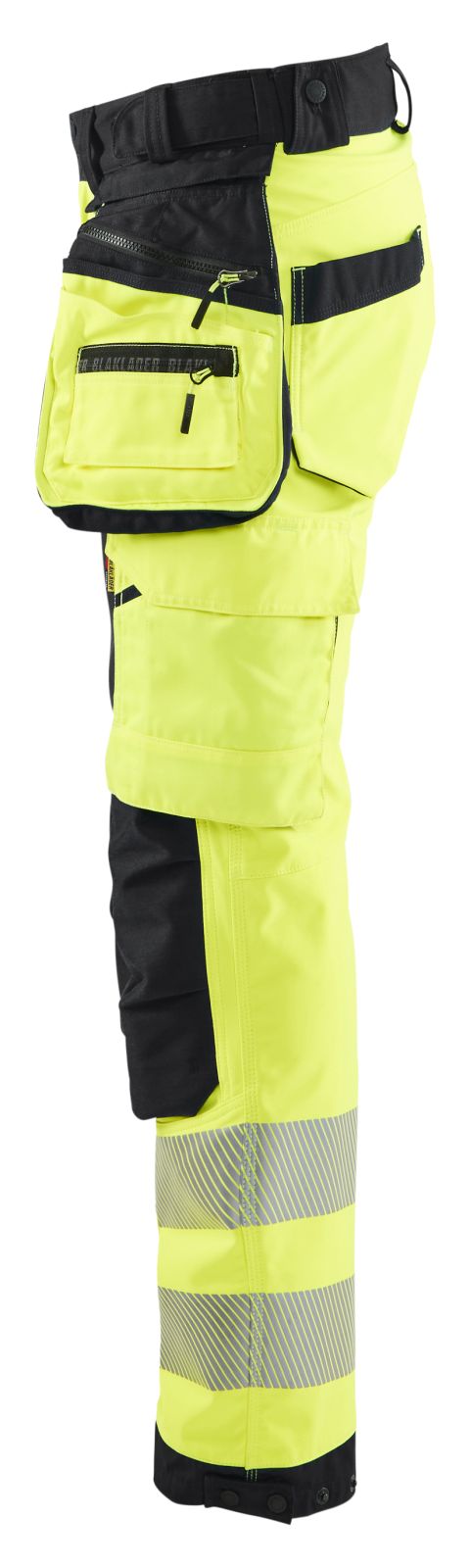 Blaklader High Vis Werkbroeken 71182513 dames softshell HiVis waterdicht fluo geel-zwart(3399)