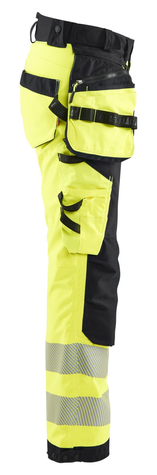 Blaklader High Vis Werkbroeken 71182513 dames softshell HiVis waterdicht fluo geel-zwart(3399)