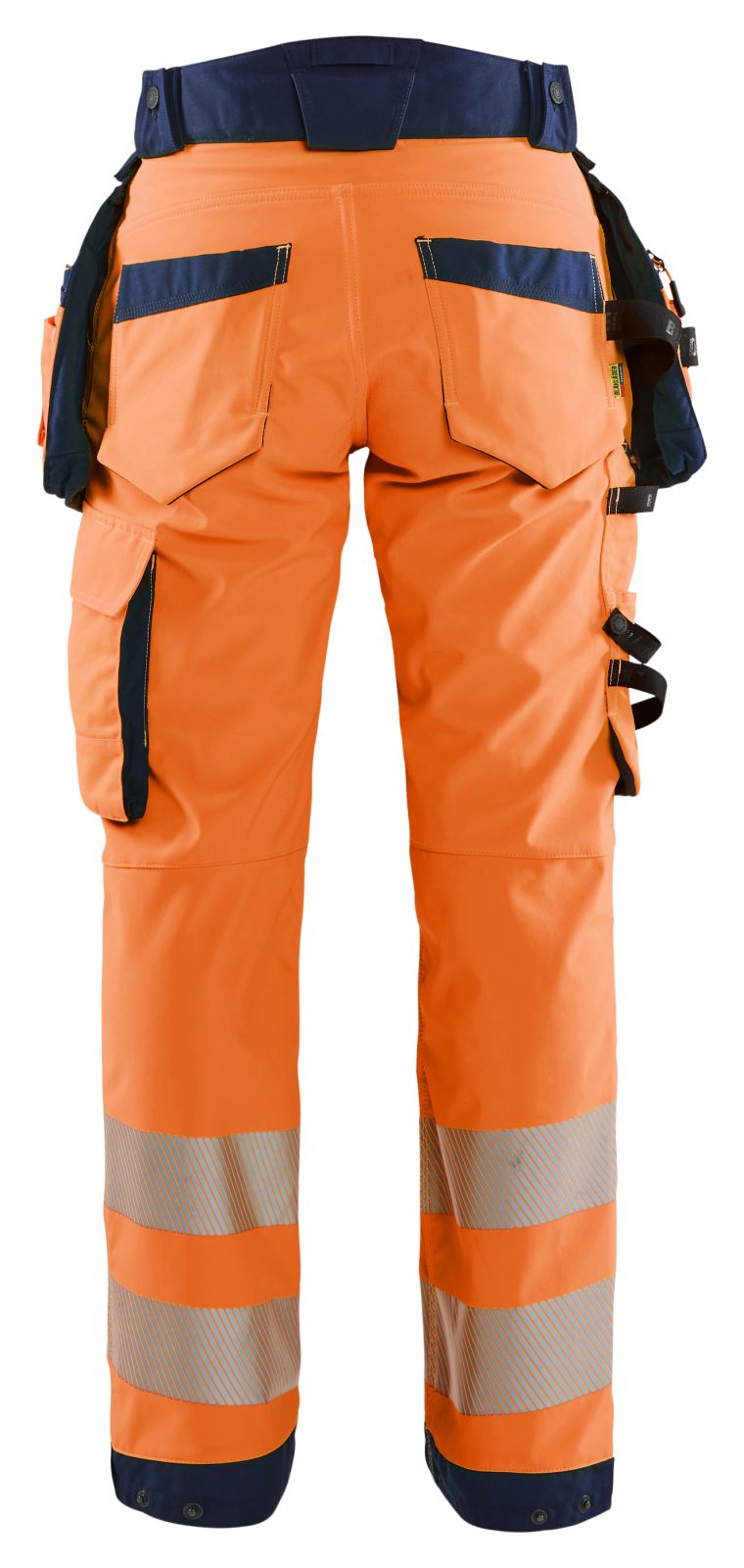 Blaklader High Vis Werkbroeken 71182513 dames softshell HiVis waterdicht fluo oranje-marineblauw(5389)