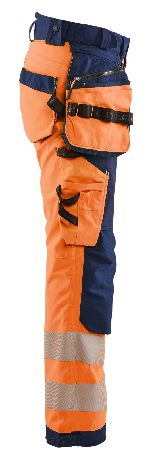 Blaklader High Vis Werkbroeken 71182513 dames softshell HiVis waterdicht fluo oranje-marineblauw(5389)