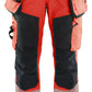 Blaklader High Vis Werkbroeken 71182513 dames softshell HiVis waterdicht fluo rood-zwart(5599)