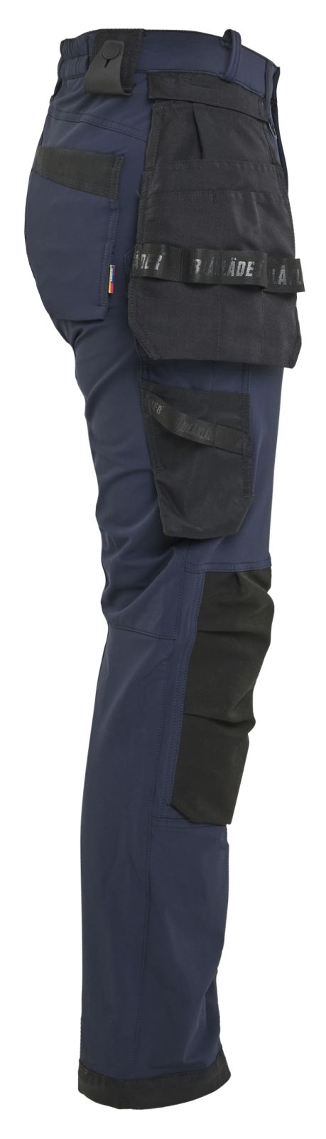 Blaklader Ambacht Dames Werkbroeken 71211645 4-weg stretch afneembare spijkerzakken donker marineblauw-zwart(8699)