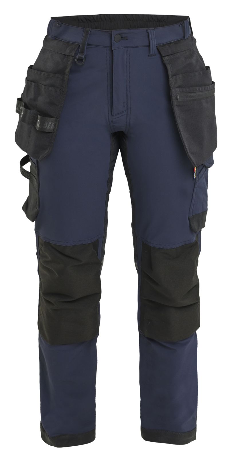 Blaklader Dames Werkbroeken 71211645 4-weg stretch afneembare spijkerzakken donker marineblauw-zwart(8699)