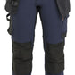 Blaklader Dames 4-weg stretch Werkbroeken 71211645 afneembare spijkerzakken donker marineblauw-zwart(8699)